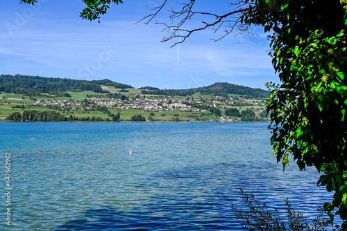 Birrwil, Hallwilersee, See, Seeufer, Seeuferweg, Seerundfahrt, Naturschutzgebiet, Dorf, Meisterschwanden, Schifffahrt, Aargau, Sommer, Schweiz photo