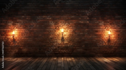 Bricks wall with lighting effects