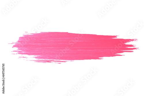 PNG, stroke of pink watercolor paint, isolated on white background photo