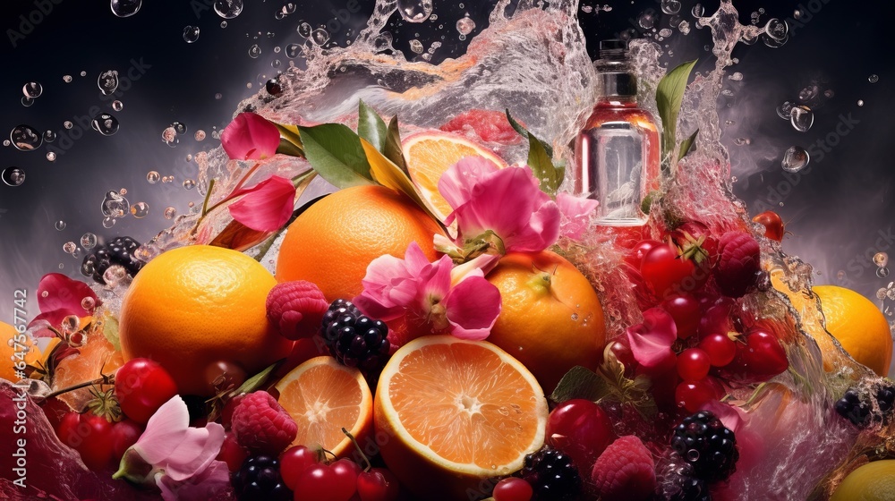 abstract depiction of tasty sweet fruit fragrance