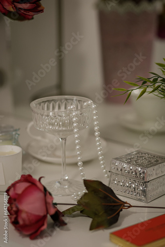beautiful beads on the table