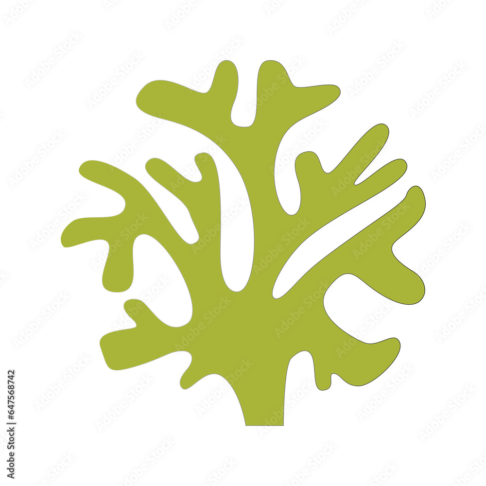 Seaweed plants round beautiful logo Seaweed plants round beautiful logo