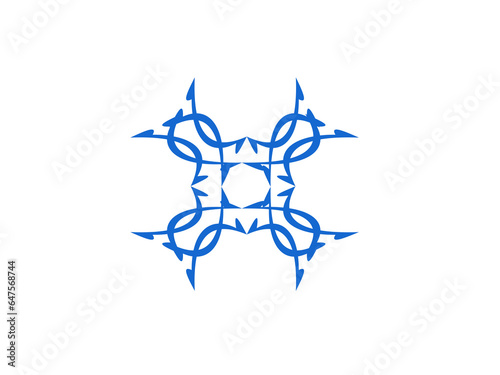 black and white flower