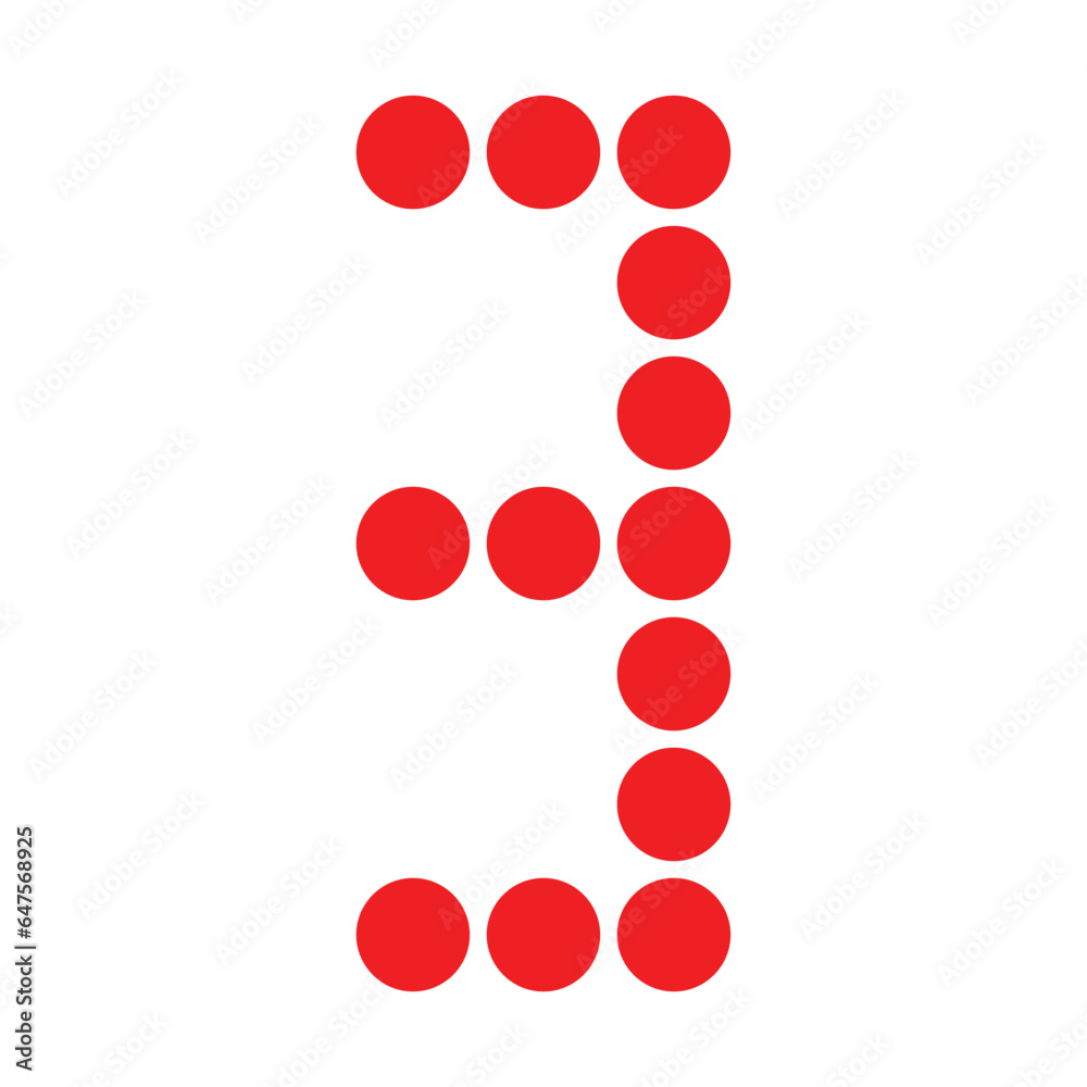 Dot of number vector art concept. Dot of number vector art concept.