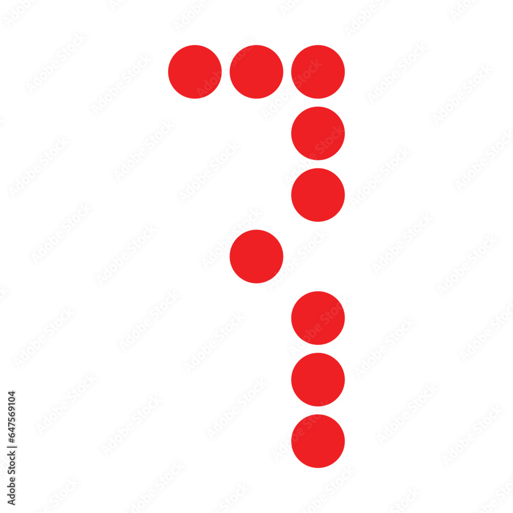 Dot of number vector art concept.