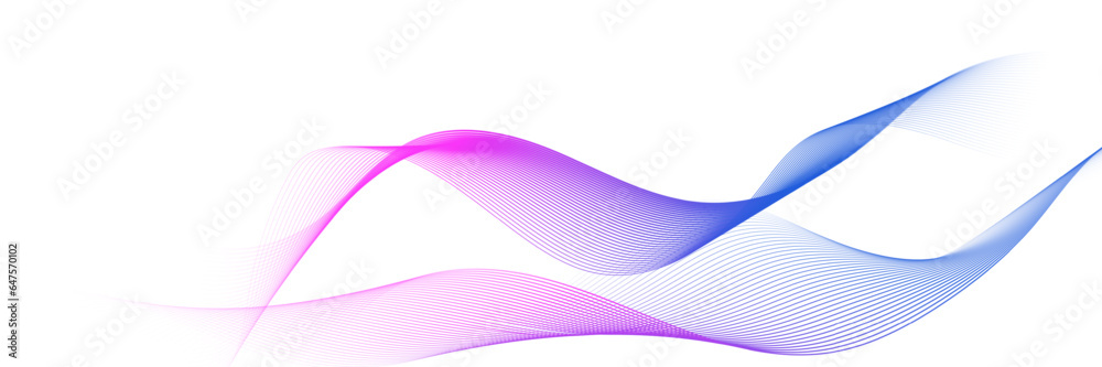 Obraz premium Abstract flowing lines wave. Digital future technology concept.