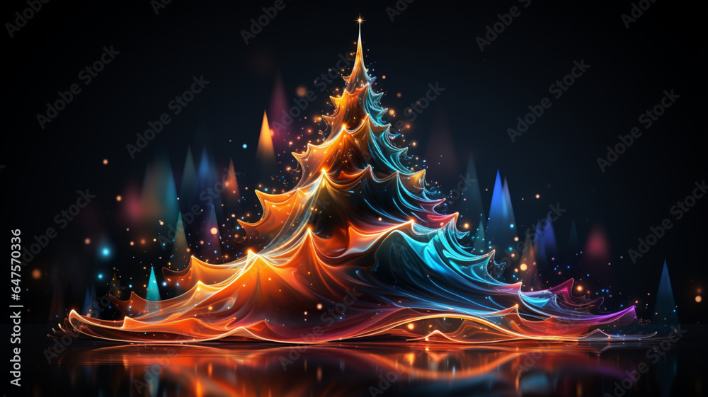 Christmas tree lights, Abstract Colorful New Year Wallpapaer Background