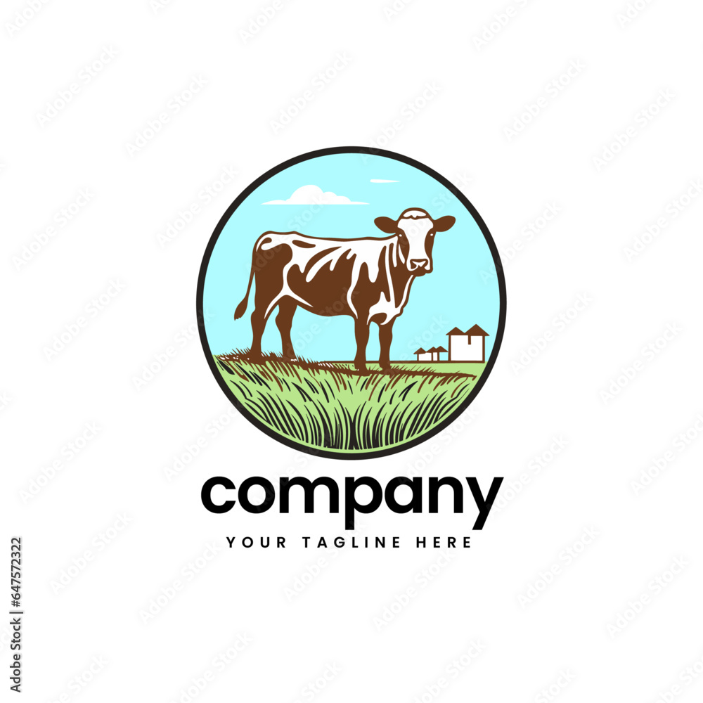 colorful buffalo cow cart bull cattle dairy farm pet mascot emblem sports logo illustration icon flat t shirt design colorful buffalo cow cart bull cattle dairy farm pet mascot emblem sports logo illustration icon flat t shirt design