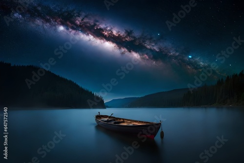 Beautiful shot of the Milky Way illuminating a dar