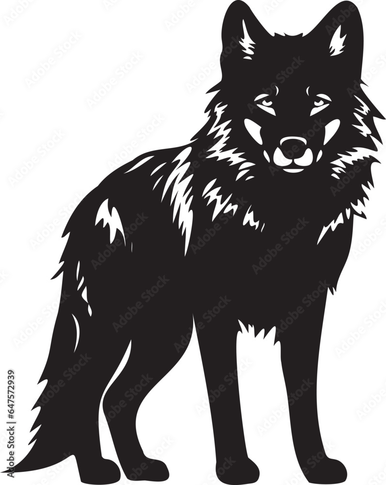 Fototapeta premium wolf black and white