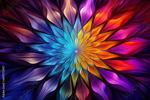 Wallpaper Mural Fascinating kaleidoscope of colors that blend harmoniously, a vibrant show dynamics Torontodigital.ca