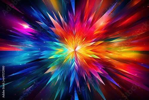 Fascinating kaleidoscope of colors that blend harmoniously, a vibrant show dynamics
