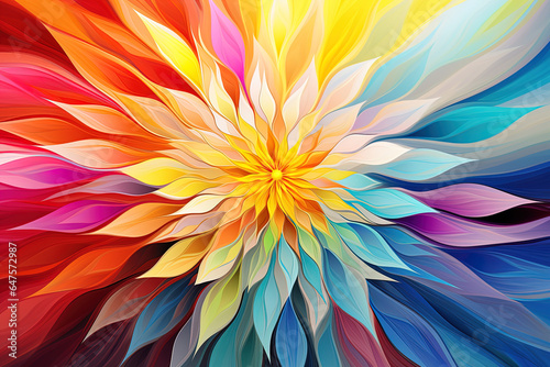 Fascinating kaleidoscope of colors that blend harmoniously  a vibrant show dynamics