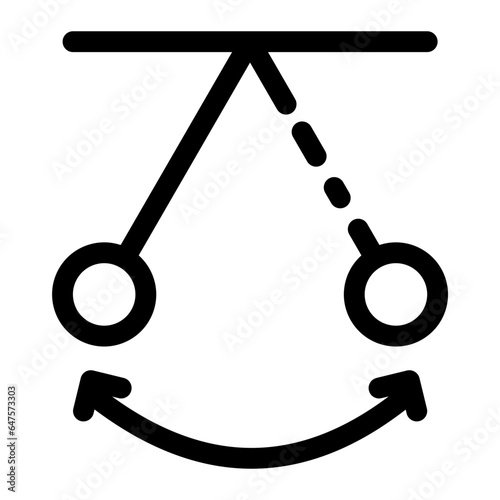newtons cradle line icon