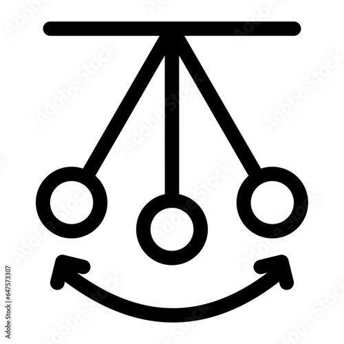 newtons cradle line icon