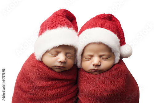 Newborn Twins  First Christmas