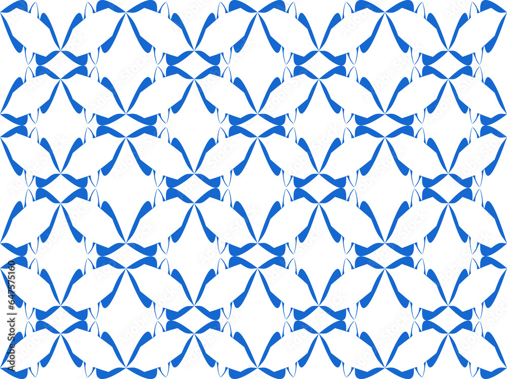 Fototapeta premium seamless pattern with blue flowers