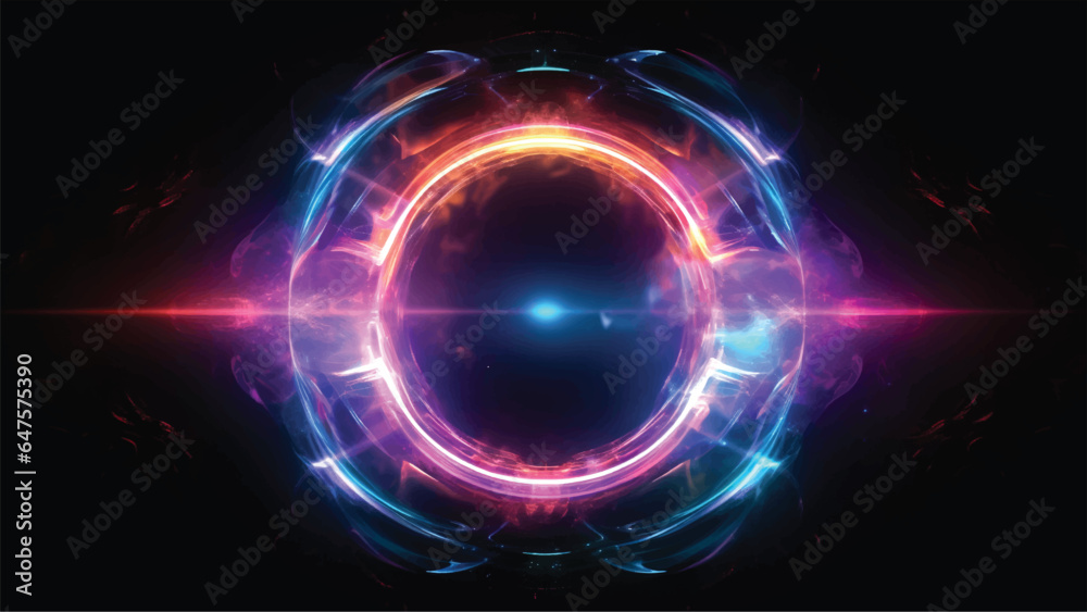 Digital colorful light trails, lens flare neon light isolated on black background for motion graphic or overlay digital business background Digital colorful light trails, lens flare neon light isolated on black background for motion graphic or overlay digital business background