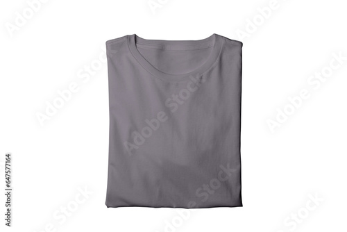 Blank isolated storm folded crew neck t-shirt template