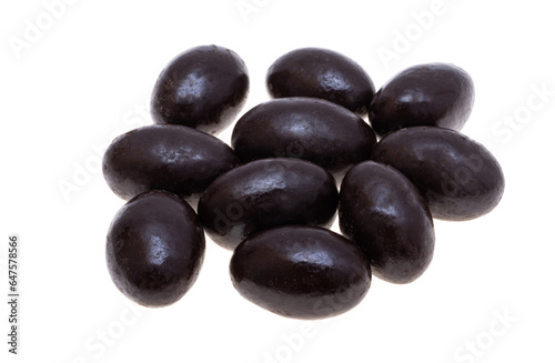 nuts in chocolate glaze isolated