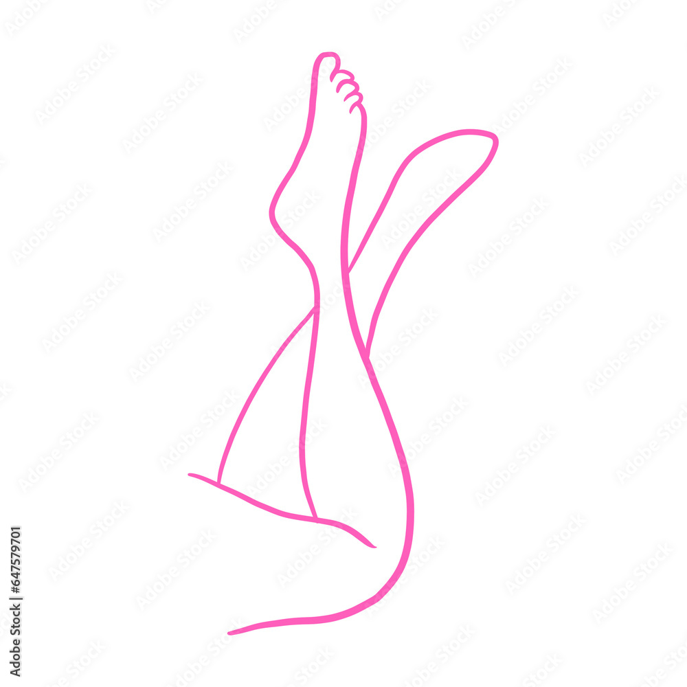 Fototapeta premium Woman Legs Drawing
