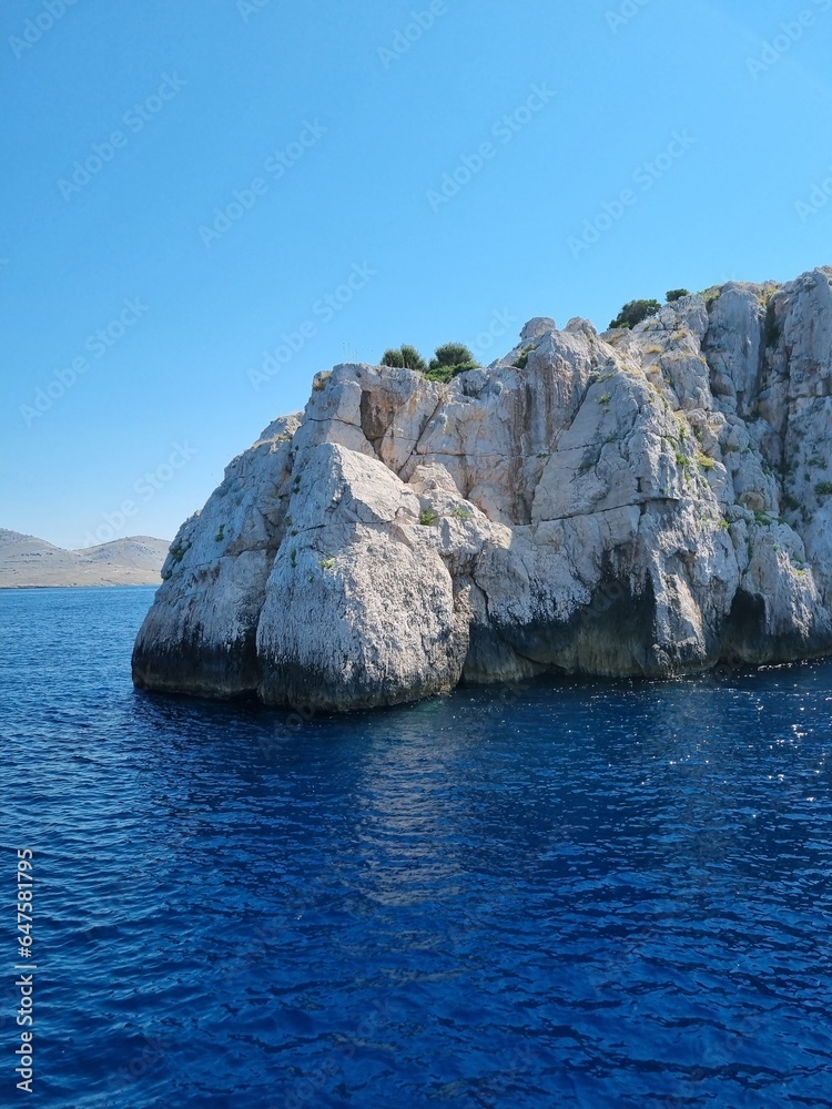 A cliff within the Kornati Islands in the Adriatic Sea.