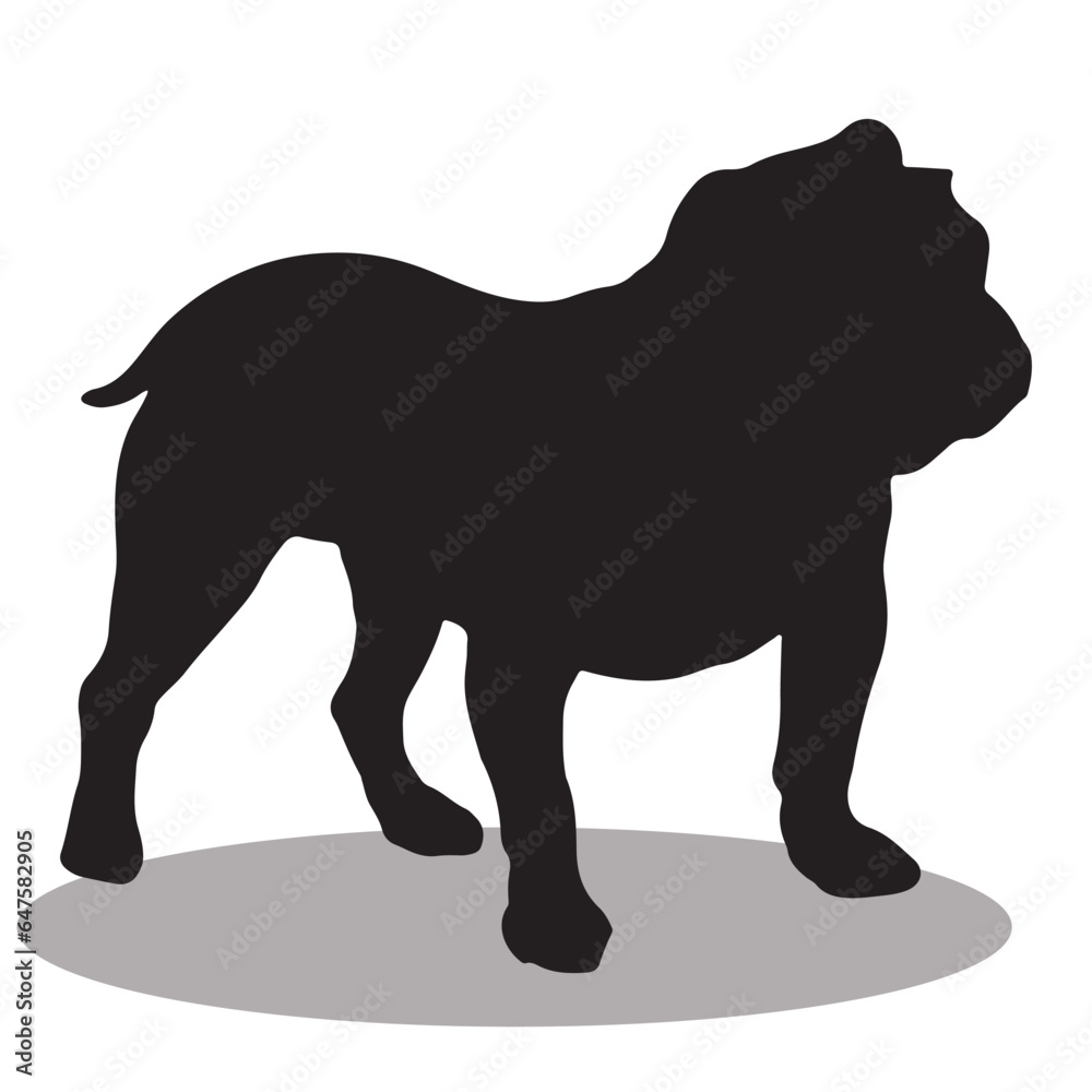 English bulldog Silhouette, cute English bulldog Vector Silhouette, Cute English bulldog cartoon Silhouette, English bulldog vector Silhouette, English bulldog icon Silhouette, English bulldog 