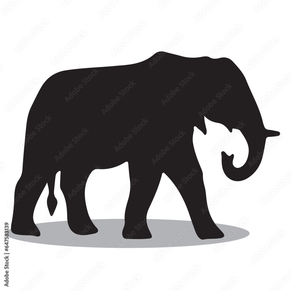Elephant Silhouette, cute Elephant Vector Silhouette, Cute Elephant cartoon Silhouette, Elephant vector Silhouette, Elephant icon Silhouette, Elephant Silhouette illustration, Elephant vector									