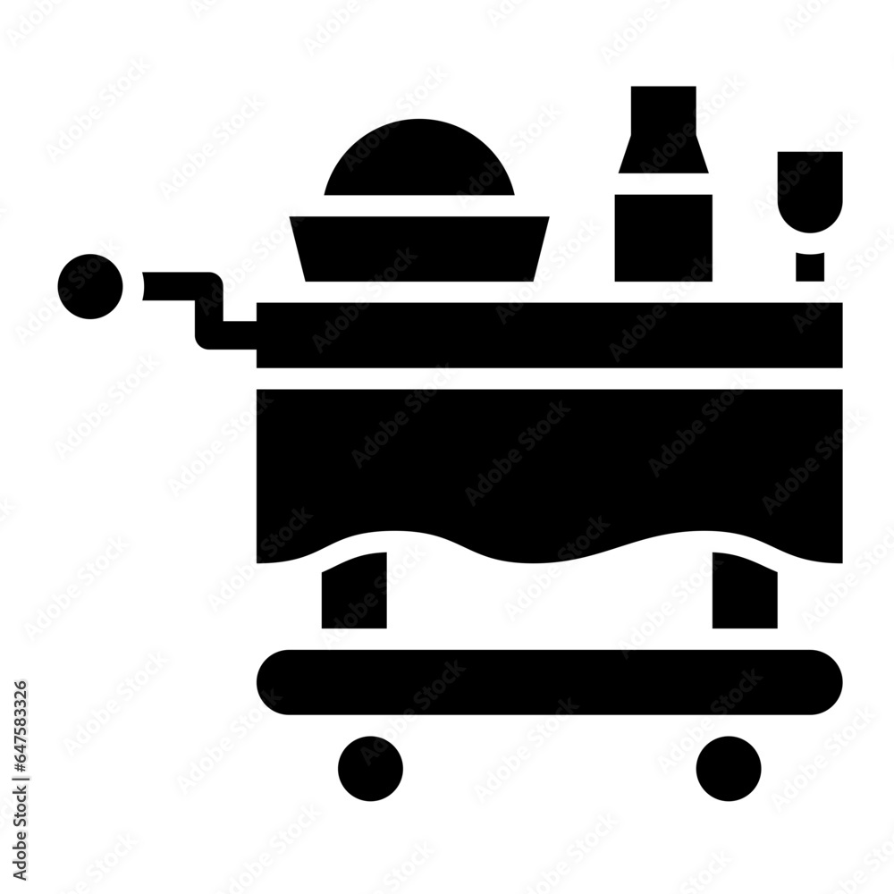 Food trolley Vector Icon Design Illustration Food trolley Vector Icon Design Illustration