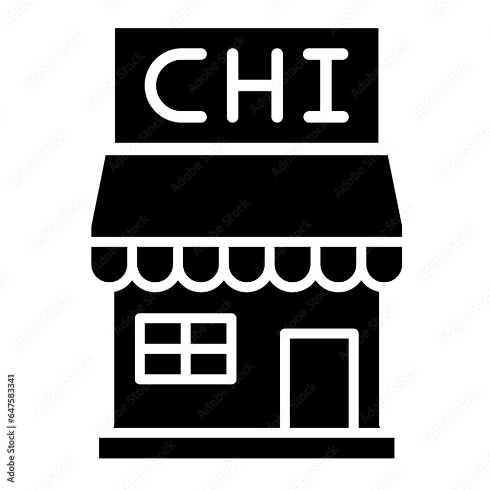 Chicken shop Vector Icon Design Illustration Chicken shop Vector Icon Design Illustration