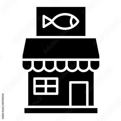 Fish shop Vector Icon Design Illustration