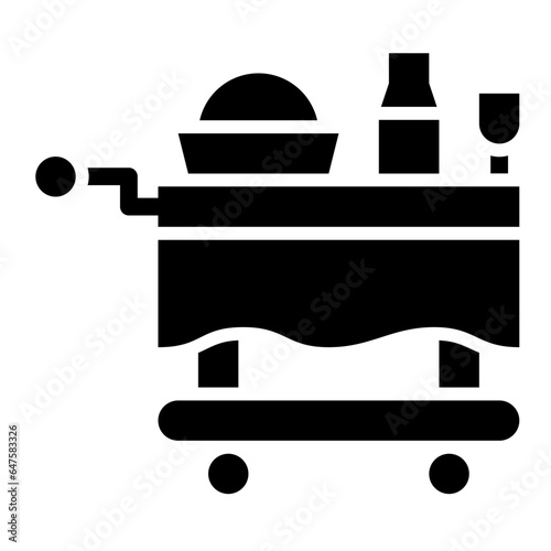 Food trolley Vector Icon Design Illustration