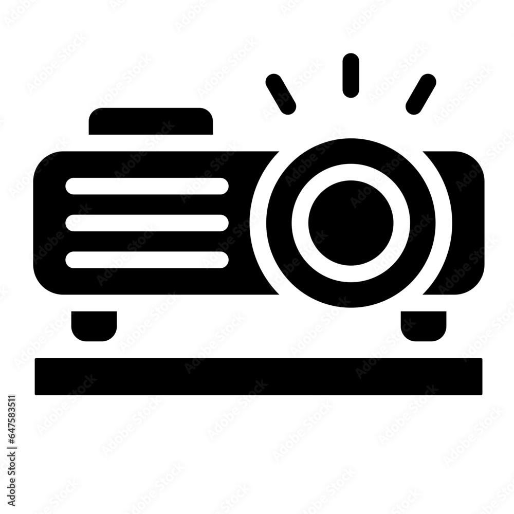 Projector Vector Icon Design Illustration Projector Vector Icon Design Illustration