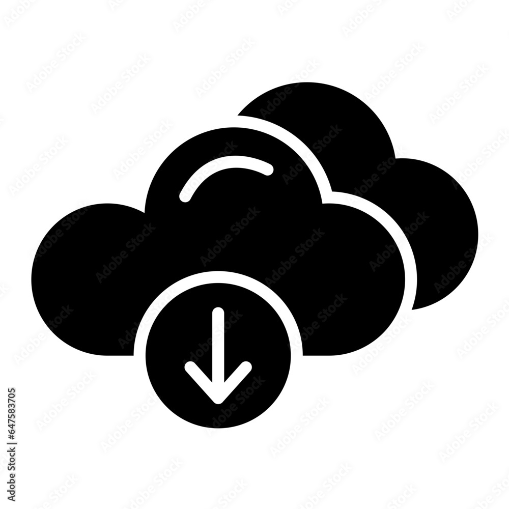 Cloud Download Vector Icon Design Illustration Cloud Download Vector Icon Design Illustration