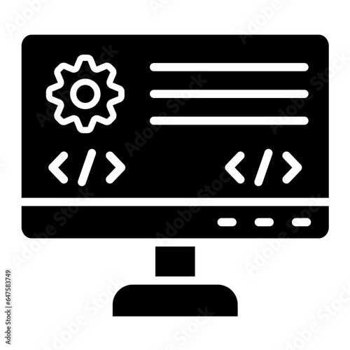 Backend Vector Icon Design Illustration