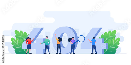 404 error, System error, Broken page, Page not found concept flat illustration vector template for web design, website