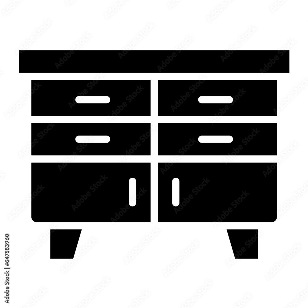 Sideboard Vector Icon Design Illustration Sideboard Vector Icon Design Illustration