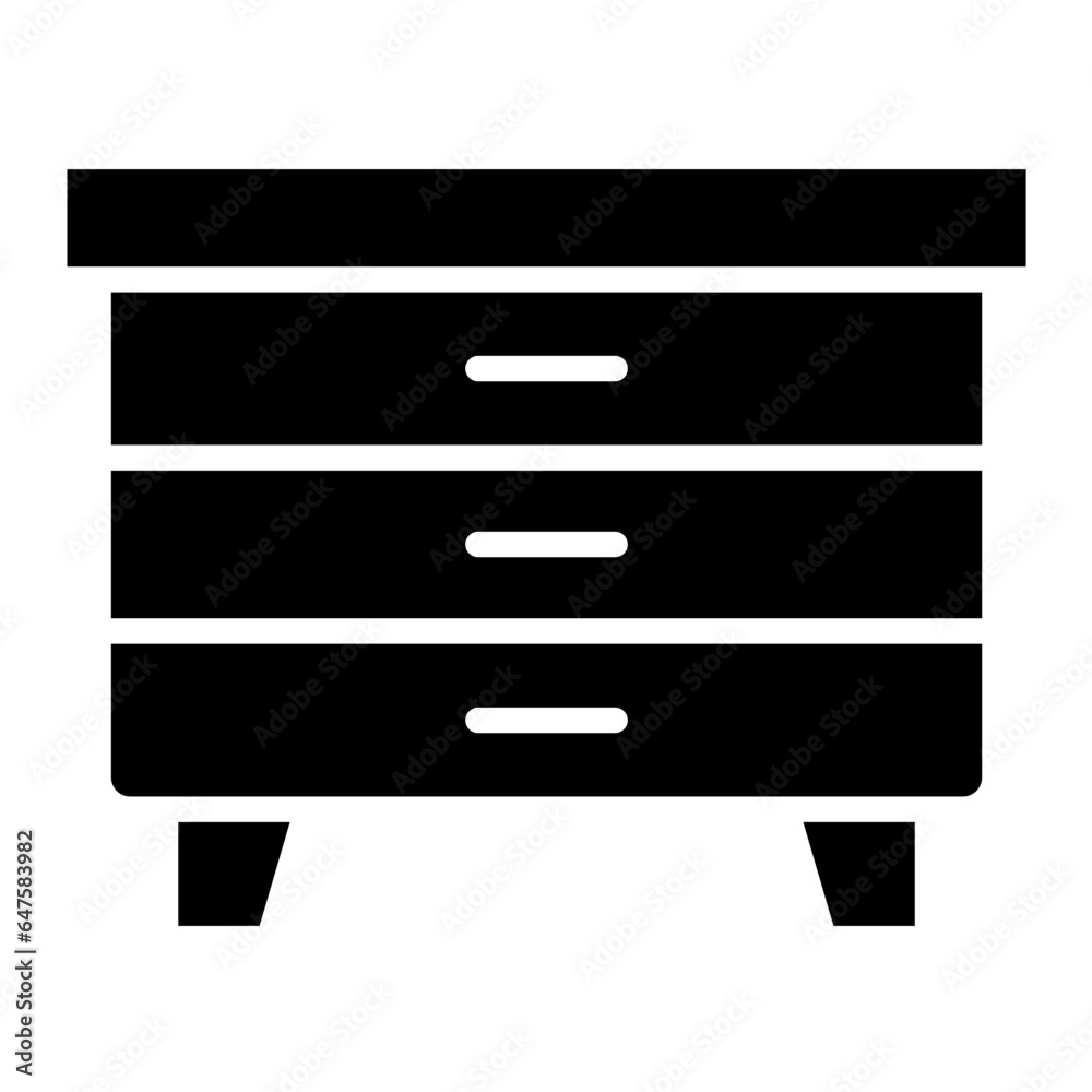 Nightstand Vector Icon Design Illustration Nightstand Vector Icon Design Illustration