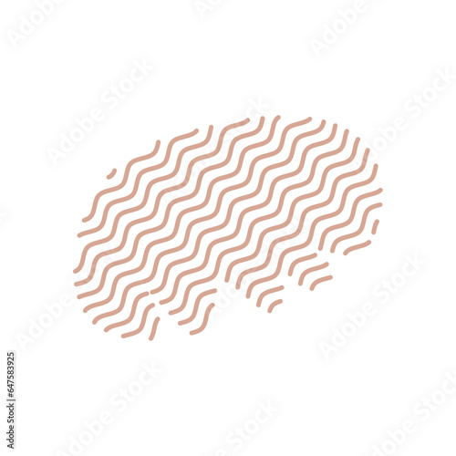 Diagonal Zigzag brown lines with Organic liquefied and fluid shape contemporary illustration