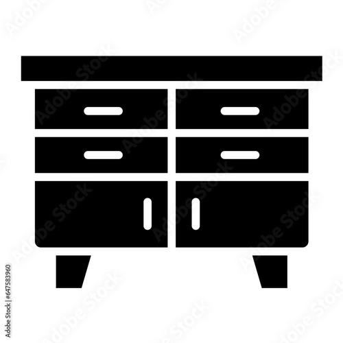 Sideboard Vector Icon Design Illustration