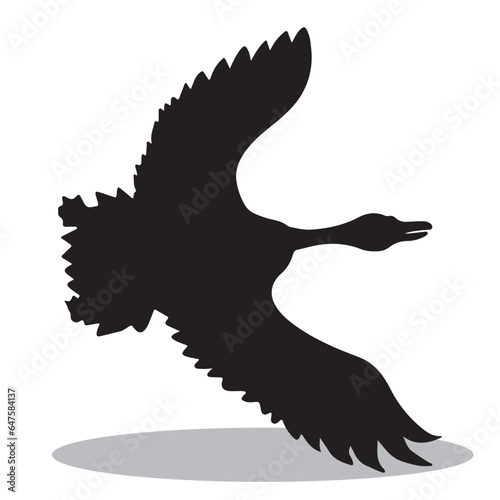 Flying goose Silhouette, cute Flying goose Vector Silhouette, Cute Flying goose cartoon Silhouette, Flying goose vector Silhouette, Flying goose icon Silhouette, Flying goose Silhouette illustration, 