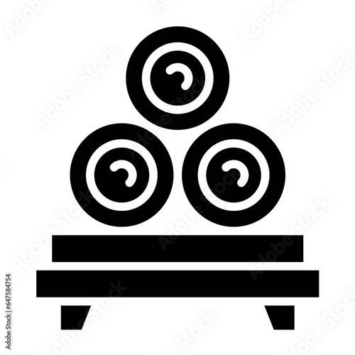 Hay Bale Vector Icon Design Illustration