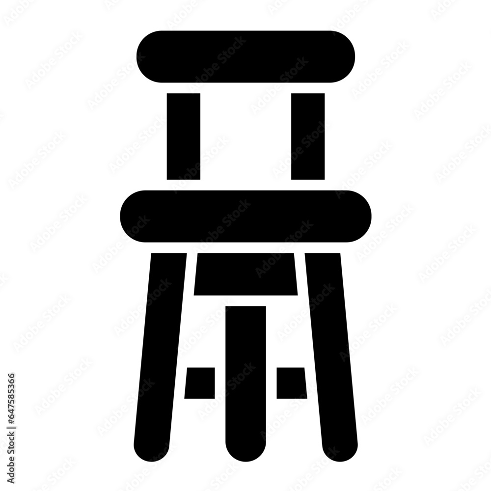 Bar Stool Vector Icon Design Illustration Bar Stool Vector Icon Design Illustration