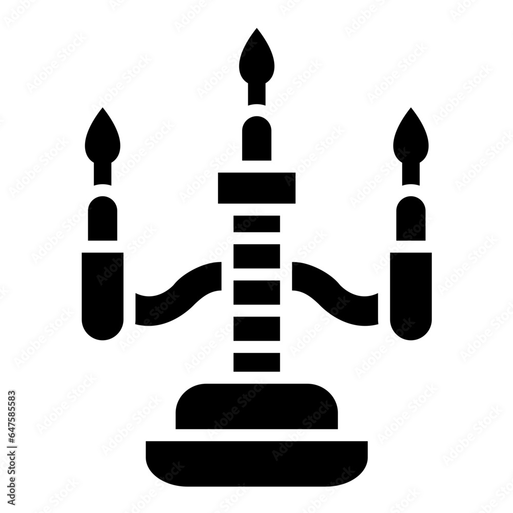 Obraz premium Candle Vector Icon Design Illustration
