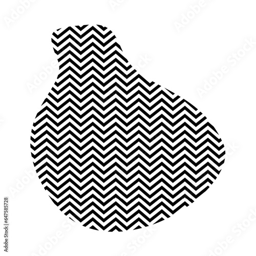 Zigzag lines with Organic liquefied and fluid shape contemporary line shape illustration