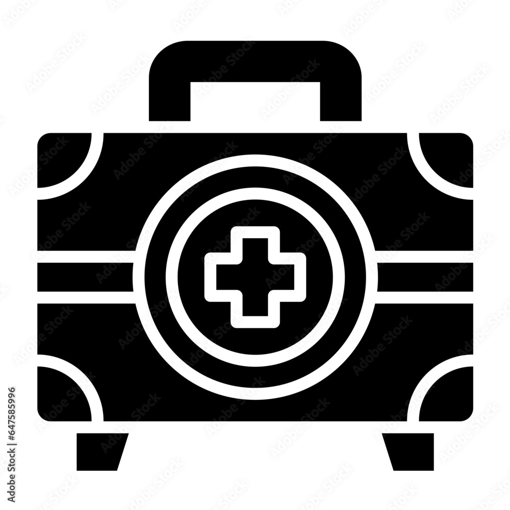 Fototapeta premium Medical Box Vector Icon Design Illustration