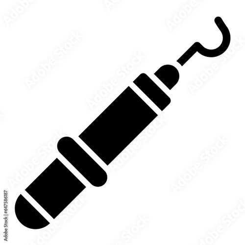 Dental Probe Vector Icon Design Illustration
