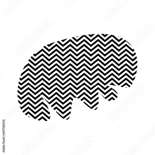 Zigzag lines with Organic liquefied and fluid shape contemporary line shape illustration