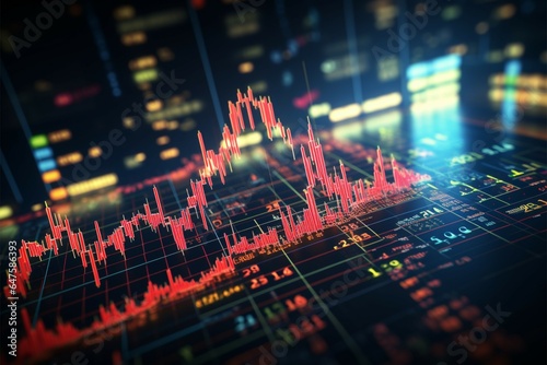 Visualizing the stock markets fluctuations through forex trading graphs photo