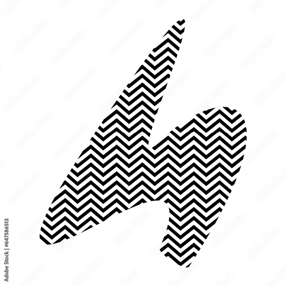 Fototapeta premium Zigzag lines with Organic liquefied and fluid shape contemporary line shape illustration